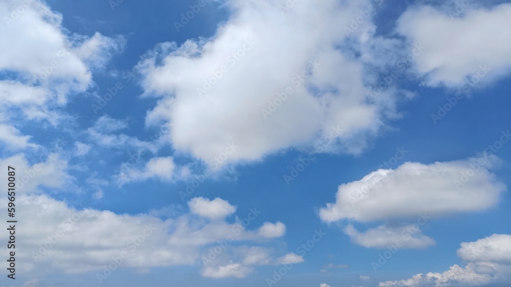 Sunny Blue Sky with clouds background with Copy Space For Text Sunny Blue Sky with clouds background with Copy Space For Text