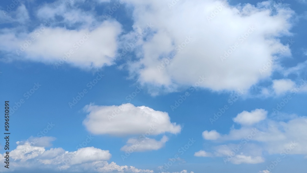 Sunny Blue Sky with clouds background with Copy Space For Text Sunny Blue Sky with clouds background with Copy Space For Text