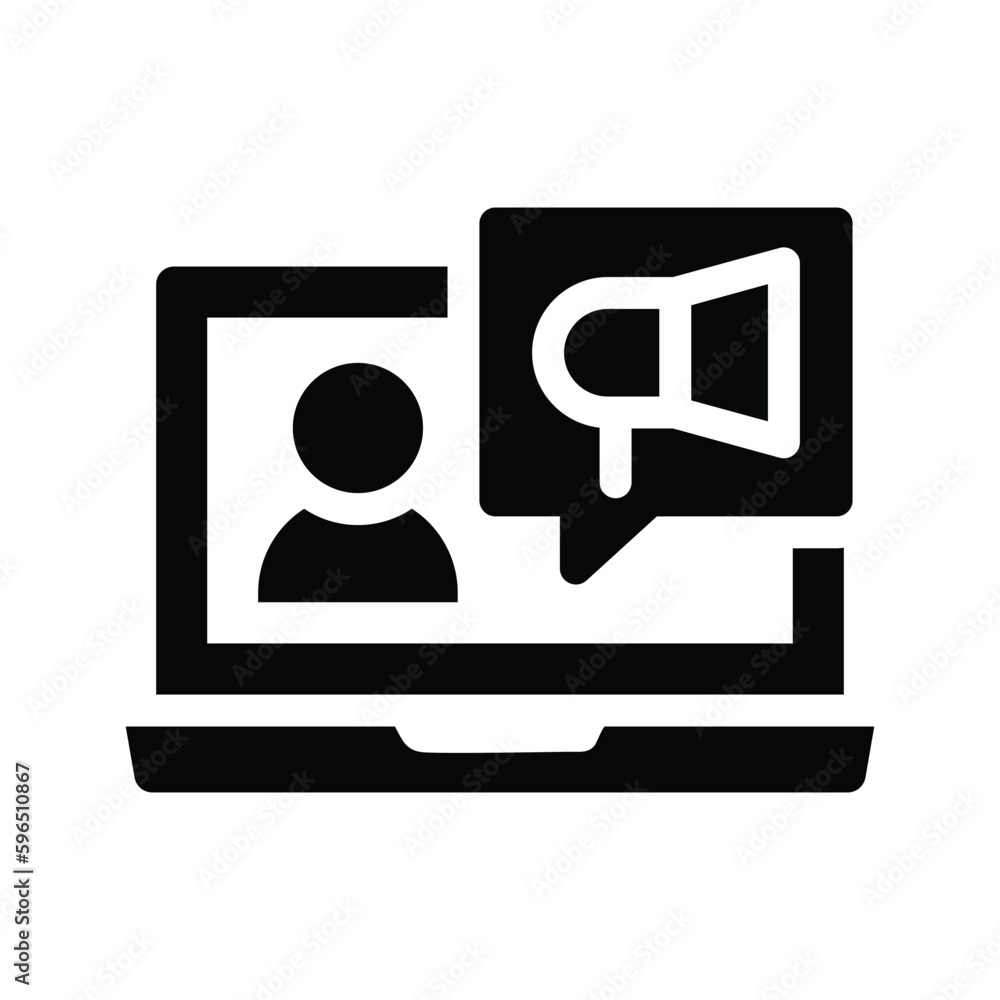 webinar glyph icon illustration vector graphic webinar glyph icon illustration vector graphic