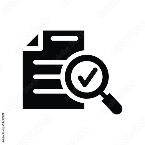 audit glyph icon illustration vector graphic