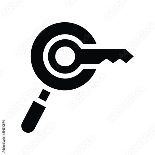 keyword glyph icon illustration vector graphic