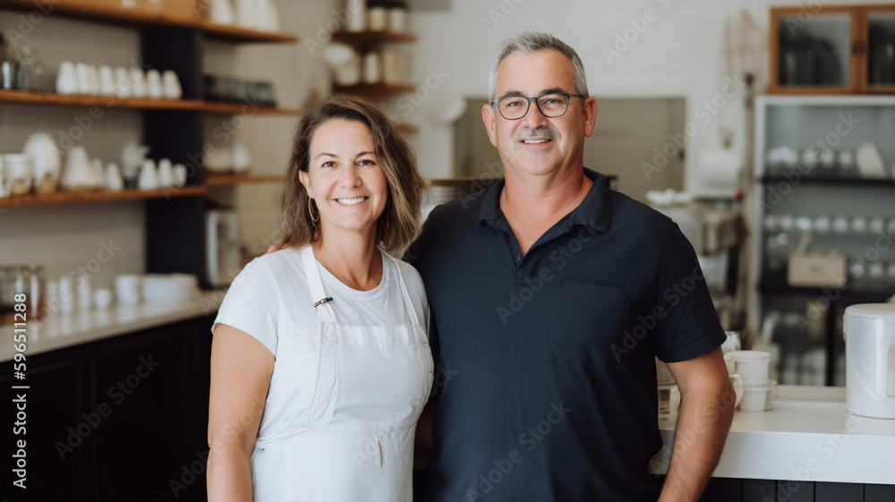 Empowering Entrepreneurship: A Captivating Image of a Small Business Owner couples' Journey to Success Empowering Entrepreneurship: A Captivating Image of a Small Business Owner couples' Journey to Success