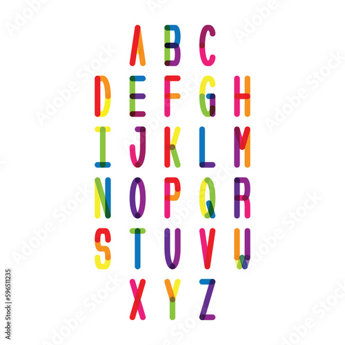 Colorful font and alphabet....