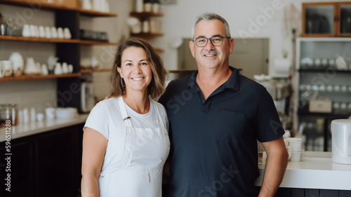  Empowering Entrepreneurship: A Captivating Image of a Small Business Owner couples' Journey to Success