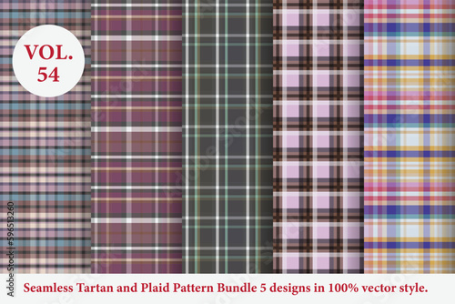 Tartan and Plaid Pattern Bundle Vol.53, Buffalo Vector, Fabric background wallpaper