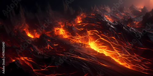 Lava and fire background