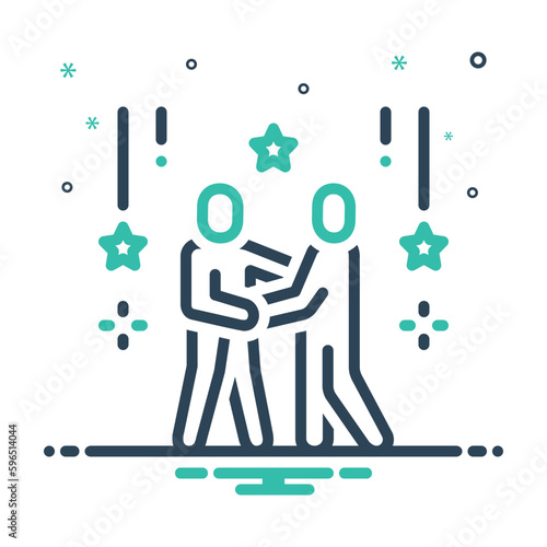 Mix icon for congratulations 