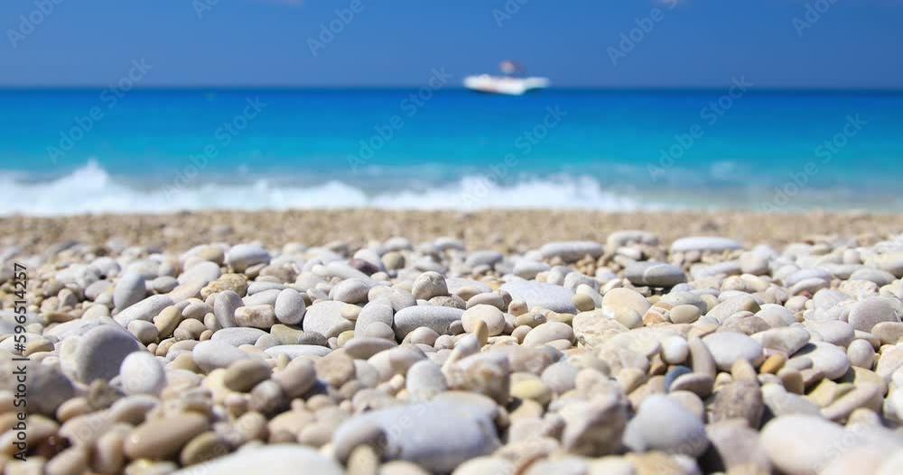 Pebble beach and beautiful sea, Oludeniz, Turkey Pebble beach and beautiful sea, Oludeniz, Turkey