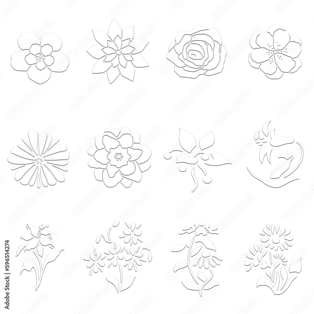 flower set icons