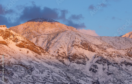 snow covered mountains