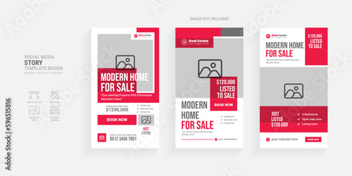Social media Stories Template for real estate agents © rafihstude