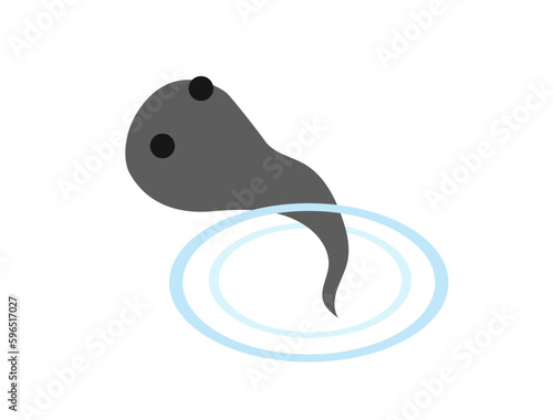 おたまじゃくしをイメージしたイラスト