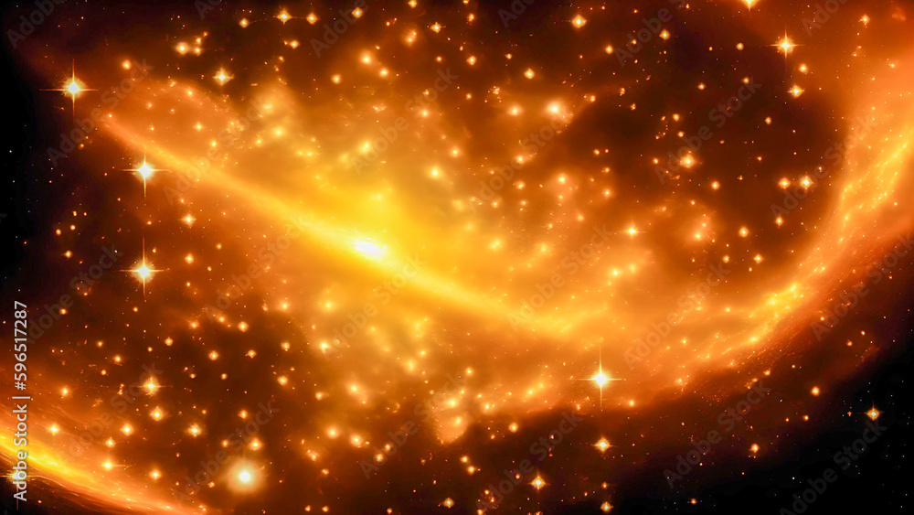Golden space galaxy background, Stars in the universe Golden space galaxy background, Stars in the universe