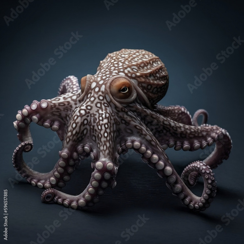 Octopus isolated, Created with generative AI