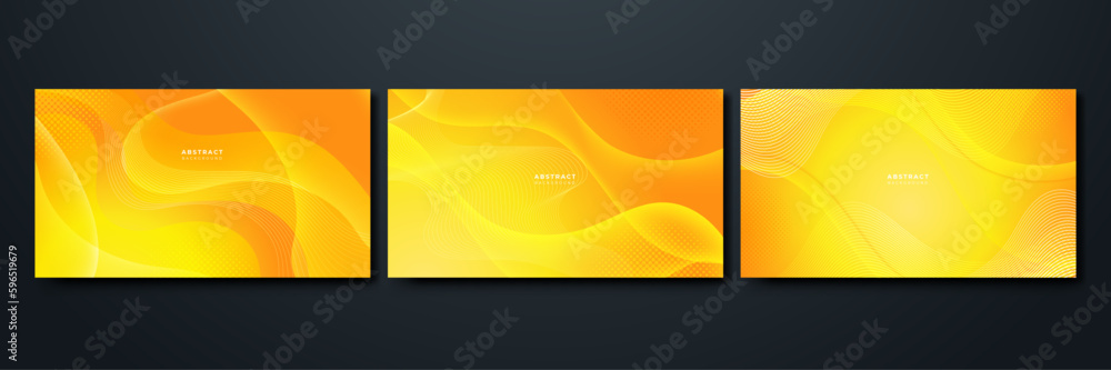 Abstract modern orange gradient waves overlap background with copy space for text. Minimal concept. Vector illustration Abstract modern orange gradient waves overlap background with copy space for text. Minimal concept. Vector illustration
