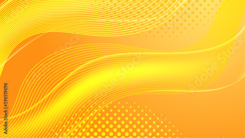 Orange Abstract Vector Background. Wave Background. Vector Illustration