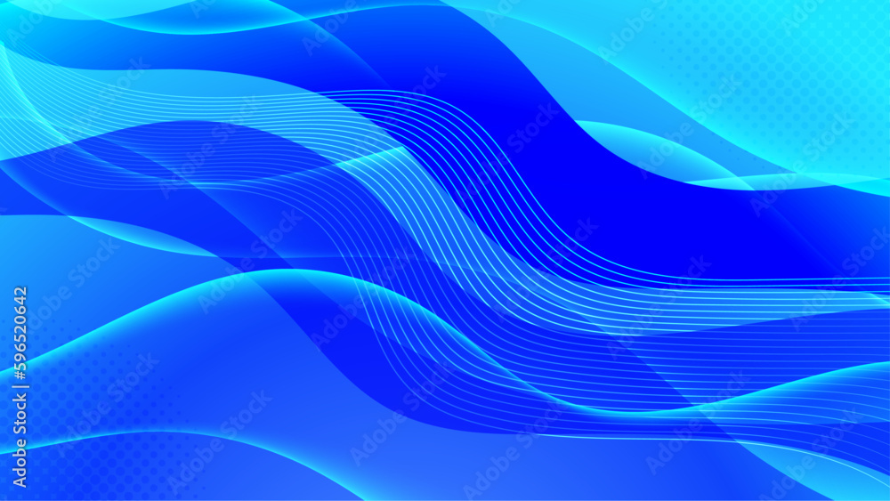 Blue creative wave business banner background Blue creative wave business banner background
