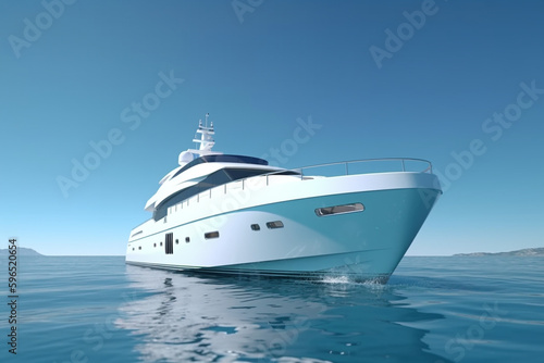 luxury yacht ship, Generative AI 