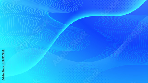 Blue creative wave business banner background