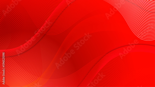 Bright sunny red wave abstract background. Modern lemon orange color. Fresh business banner for sales  event  holiday  party  halloween  birthday  falling. Fast moving 3d lines with soft shadow