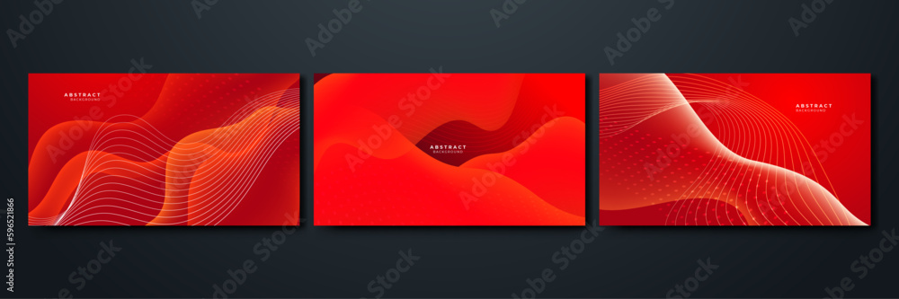Abstract red waves geometric background. Modern background design. gradient color. Fluid shapes composition. Fit for presentation design. website, banners, wallpapers, brochure, posters Abstract red waves geometric background. Modern background design. gradient color. Fluid shapes composition. Fit for presentation design. website, banners, wallpapers, brochure, posters