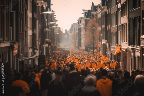 Koningsdag: A Time for Unity and National Pride in the Netherlands AI Generated photo