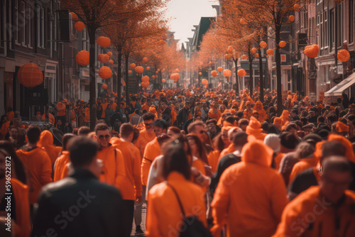 Koningsdag  A Time for Unity and National Pride in the Netherlands AI Generated