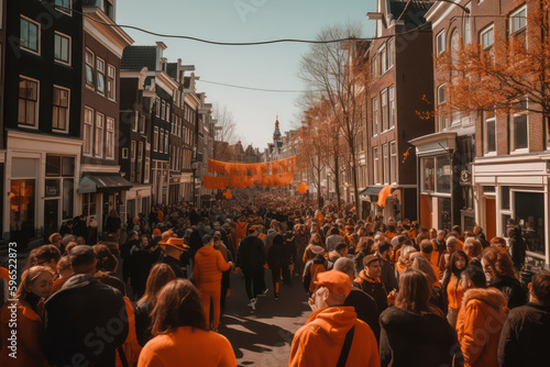 Koningsdag: A Time for Unity and National Pride in the Netherlands AI Generated © Djomas