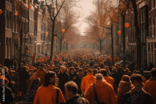 Koningsdag: A Time for Unity and National Pride in the Netherlands AI Generated © Djomas