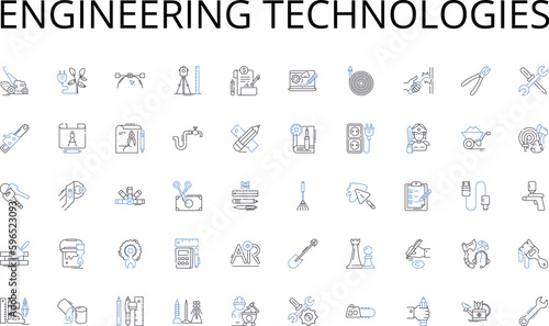 Engineering technologies line icons collection. Home, Refuge, Abode, Domicile, Housing, Dwelling, Residence vector and linear illustration. Haven,Asylum,Lodging outline signs set Generative AI