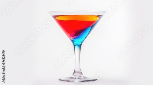 Wallpaper Mural Single colorful cocktail on simple white background Torontodigital.ca