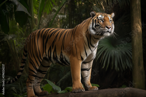 cool sumatra tiger standing © imur