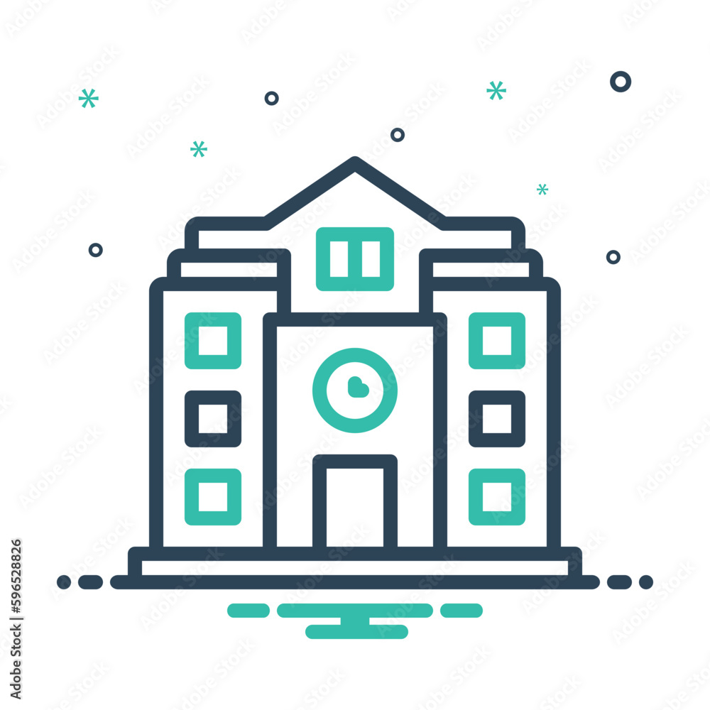 Obraz premium Mix icon for hs school 