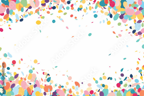 Party Perfect  How to Use a Colorful Confetti Border Frame to Spruce Up Your Decor AI Generated