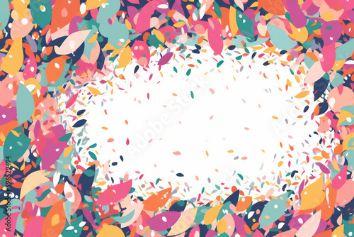 Party Perfect: How to Use a Colorful Confetti Border Frame to Spruce Up Your Decor AI Generated