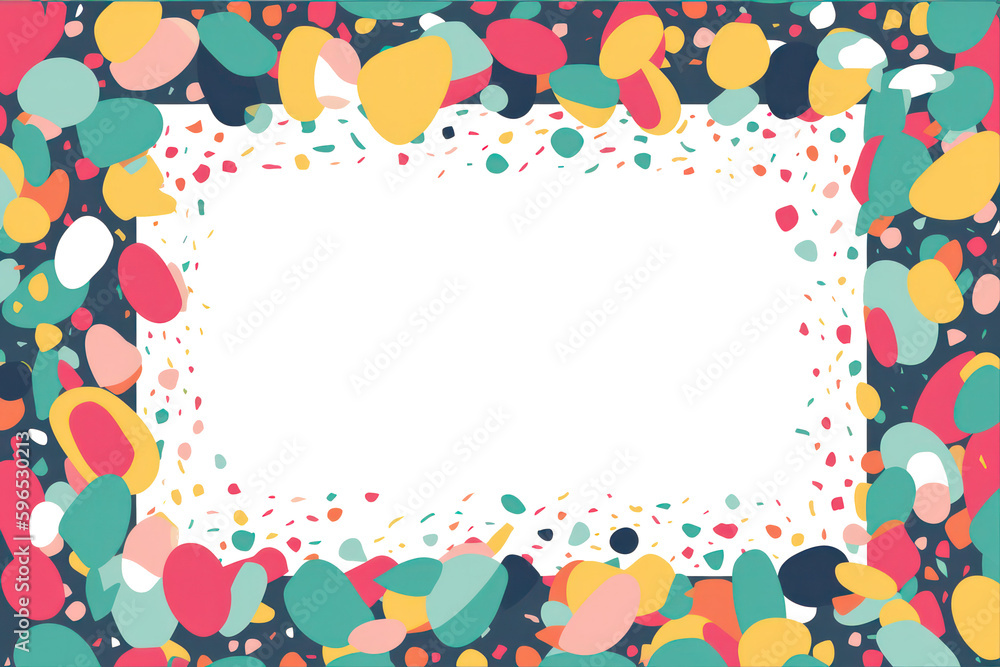 Transparent Confetti Border Frames AI Generated Transparent Confetti Border Frames AI Generated