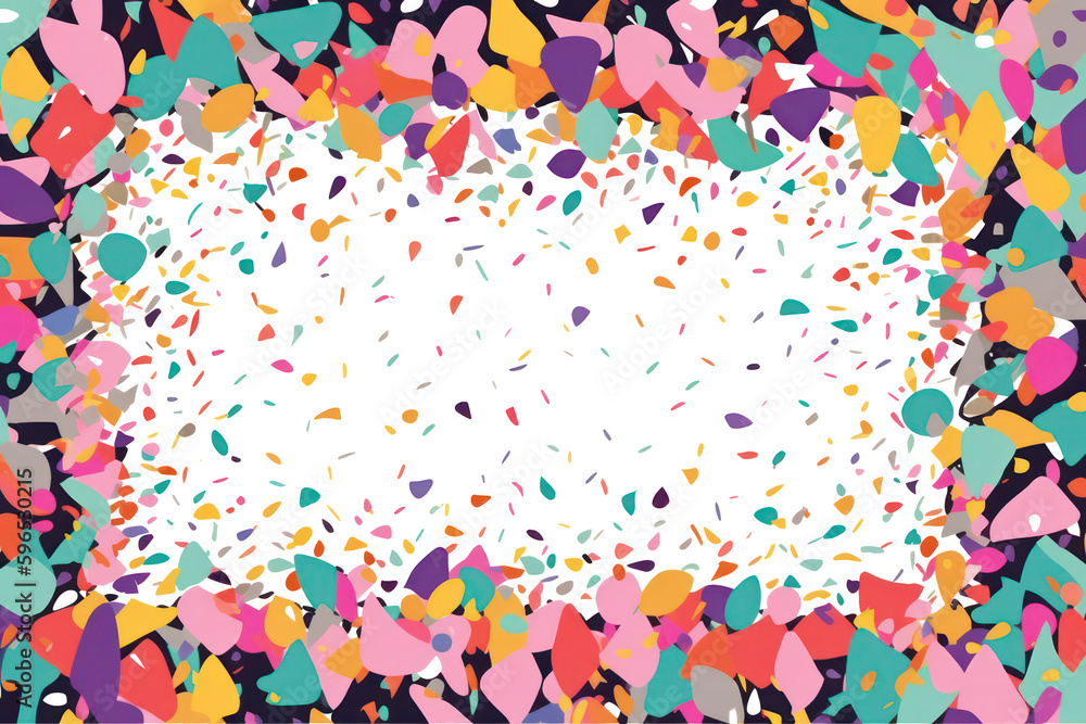 Transparent Confetti Border Frames AI Generated Transparent Confetti Border Frames AI Generated