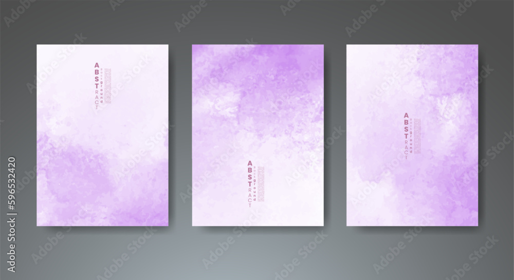 Fototapeta premium Set of creative hand painted abstract watercolor background. Design for your cover, date, postcard, banner, logo.