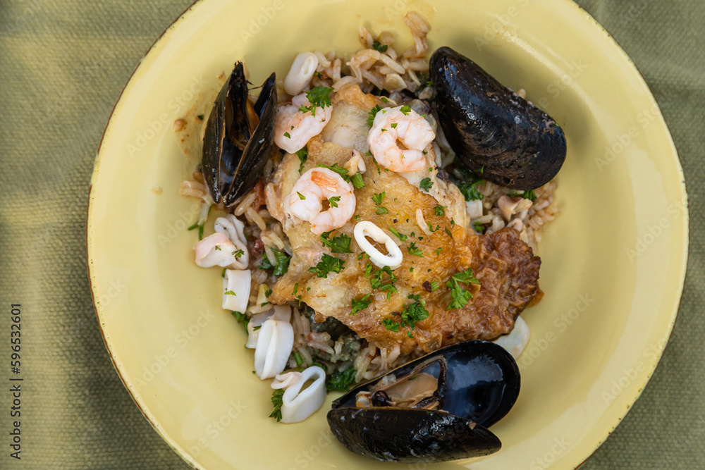 Bowl of Seafood Paella Bowl of Seafood Paella