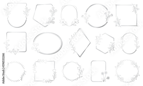 Floral templates for Invitation cards. Flower wedding invitation.