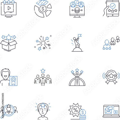 Return line icons collection. Reappear, Repeat, Resurface, Regress, Restore, Revert, Comeback vector and linear illustration. Rejoin,Repatriate,Retreat outline signs set Generative AI