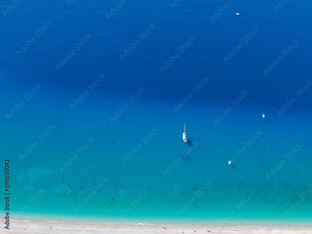 Summer Season in the Gocek Islands Beachs and Marina Drone Photo, Gocek Mugla, Turkiye