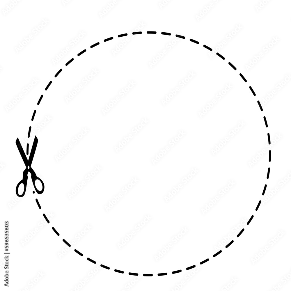 Scissor cut line vector 