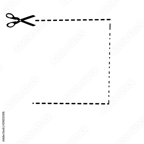 Scissor cut line vector 