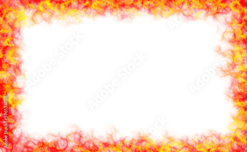transparent hot fire frame effect