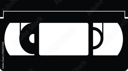 VHS video cassette tape icon on white background. VHS sign. VHS tape symbol. flat style. © theerakit