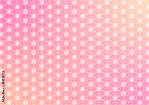 Abstract colorful hexagon pattern geometric gradient presentation light background