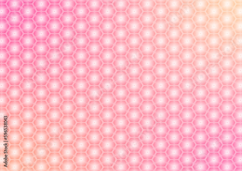 Abstract colorful hexagon pattern geometric gradient presentation light background