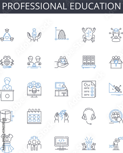 Professional education line icons collection. Incentives, Loyalty, Redemption, Promotions, Accrual, Benefits, Perks vector and linear illustration. Bonuses,Credits,Discounts outline Generative AI