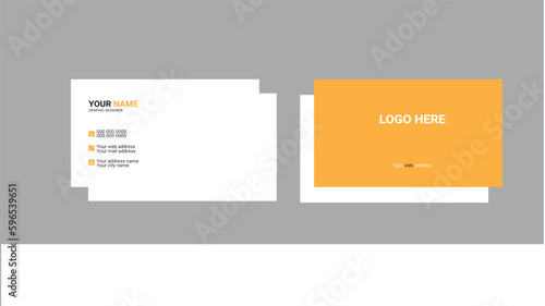 Double-sided creative business card template. Portrait and landscape orientation. Horizontal and vertical layout. Vector illustration.